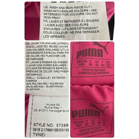 Puma Active Athletic Skort Removable Shorts M Pink - Picture 8 of 10